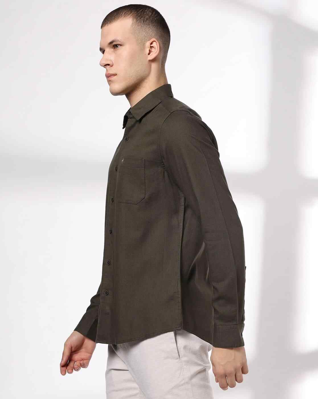 NETPLAY | Men Slim Fit Cotton Shirt with Patch Pocket
