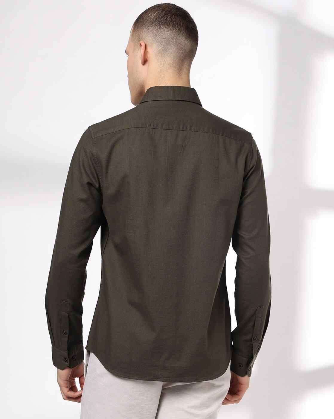NETPLAY | Men Slim Fit Cotton Shirt with Patch Pocket|2