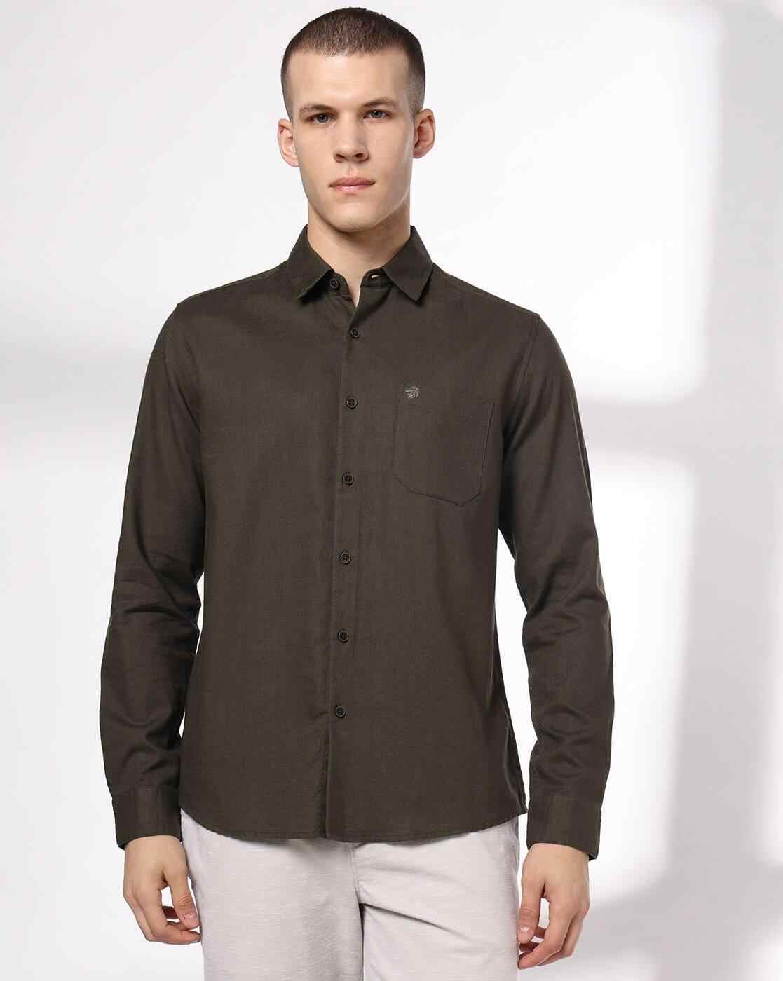 NETPLAY | Men Slim Fit Cotton Shirt with Patch Pocket|3