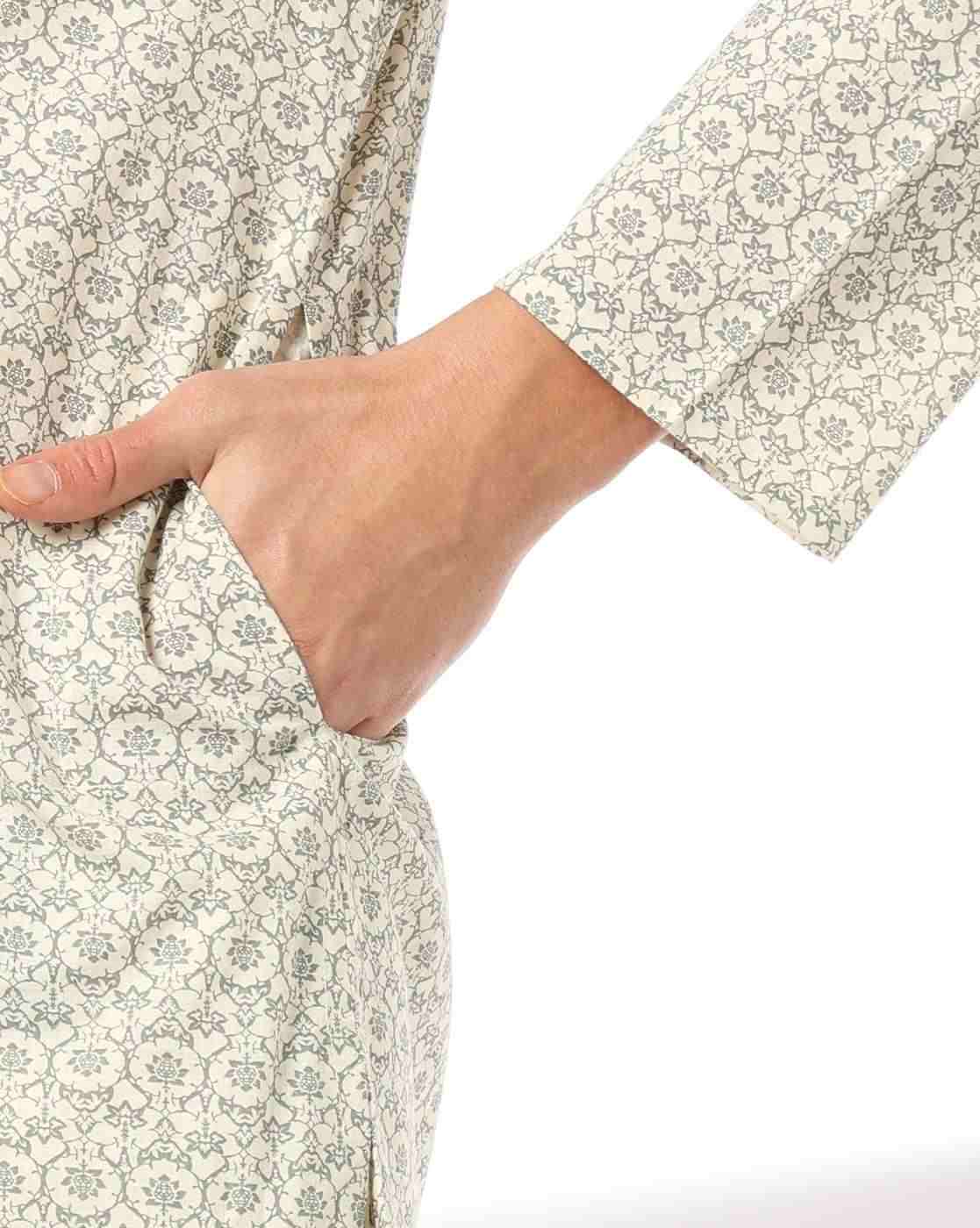 NETPLAY | Men Floral Print Slim Fit Kurta|5