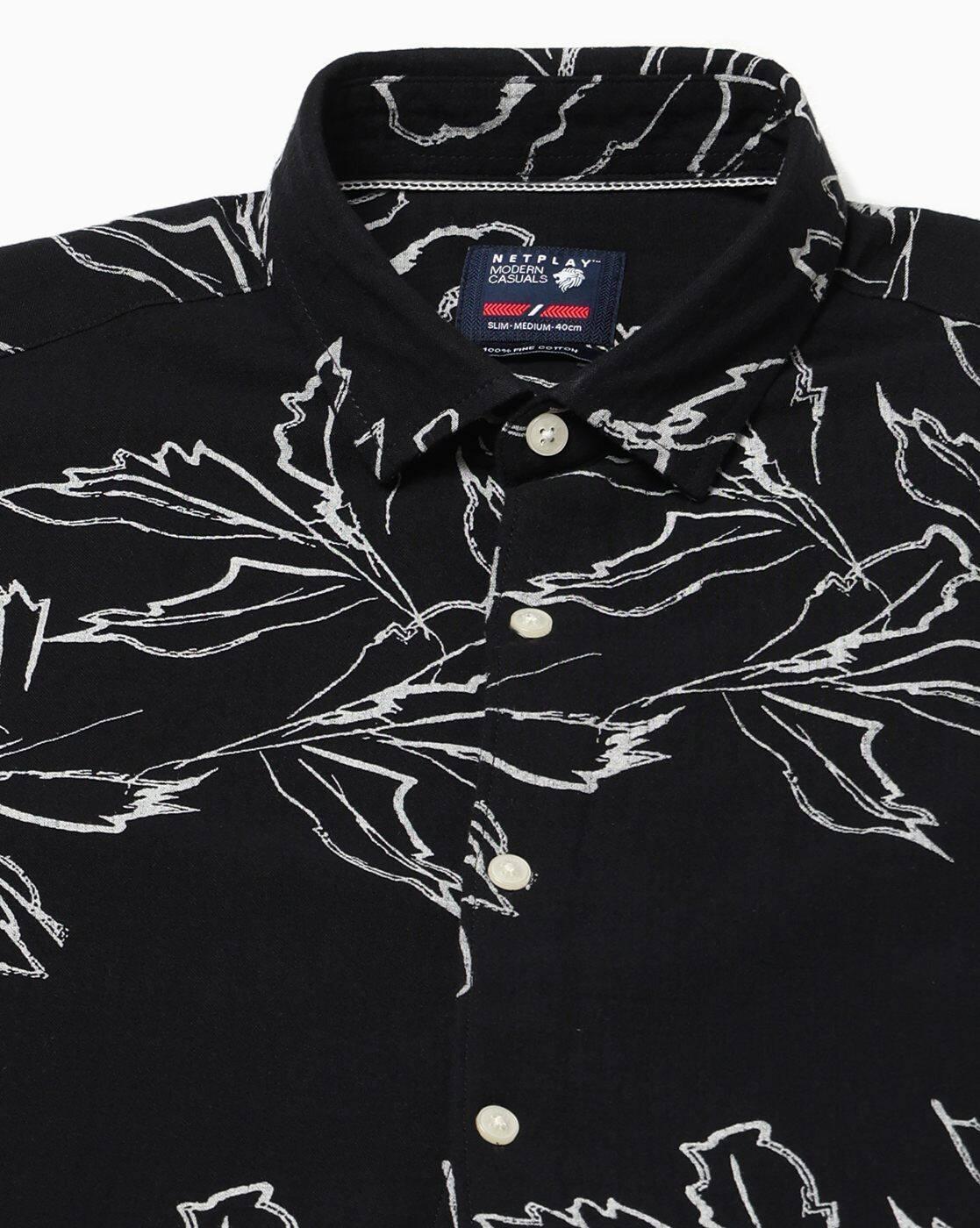 NETPLAY | Men Printed Slim Fit Classic Shirt|5
