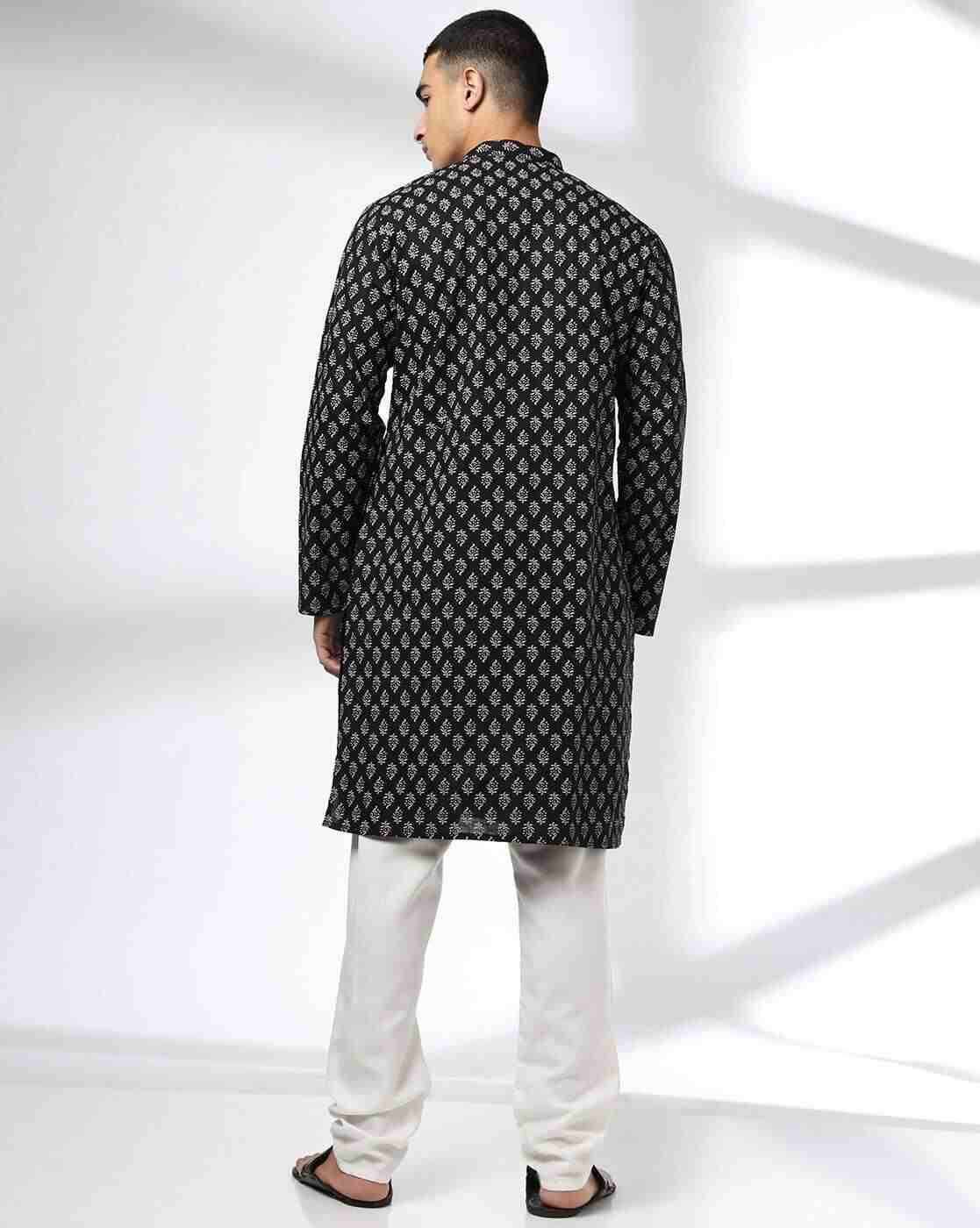 NETPLAY | Men Floral Print Regular Fit Kurta|2