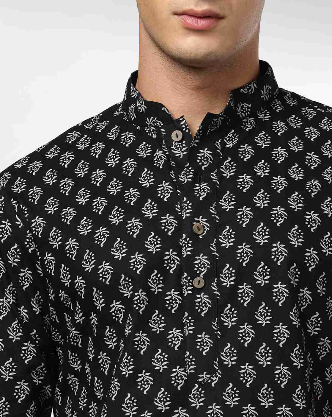 NETPLAY | Men Floral Print Regular Fit Kurta|4