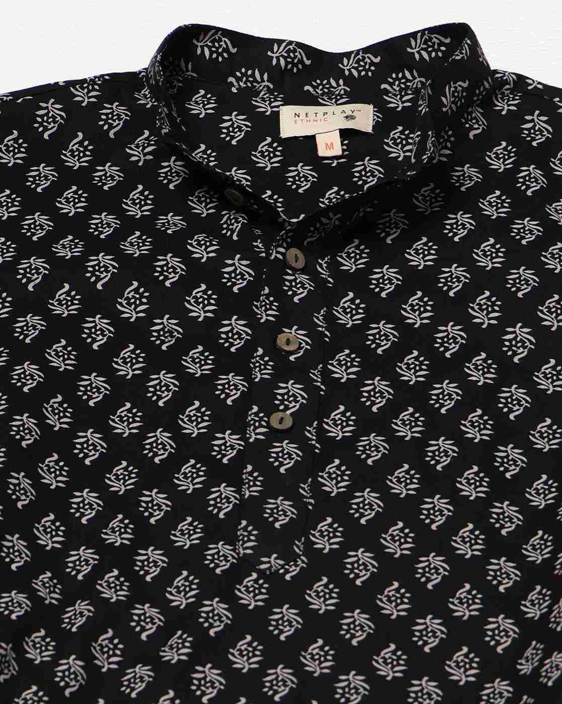 NETPLAY | Men Floral Print Regular Fit Kurta|6