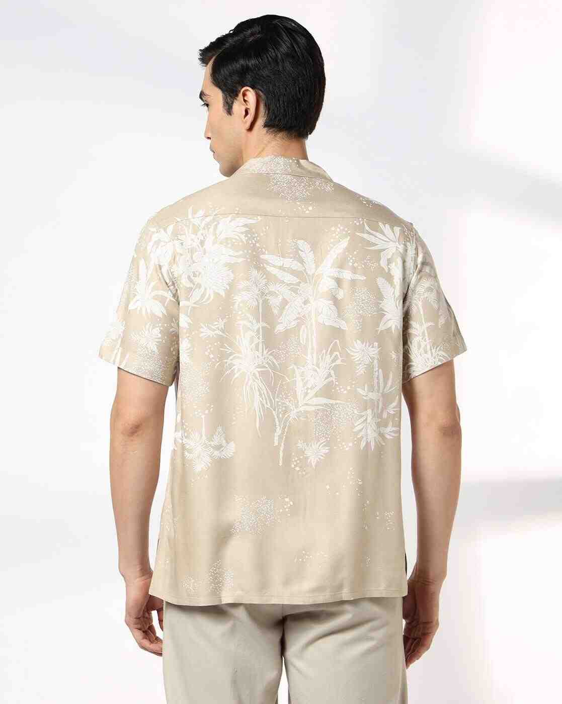NETPLAY | Men Printed Resort-Collar Casual Shirt|2