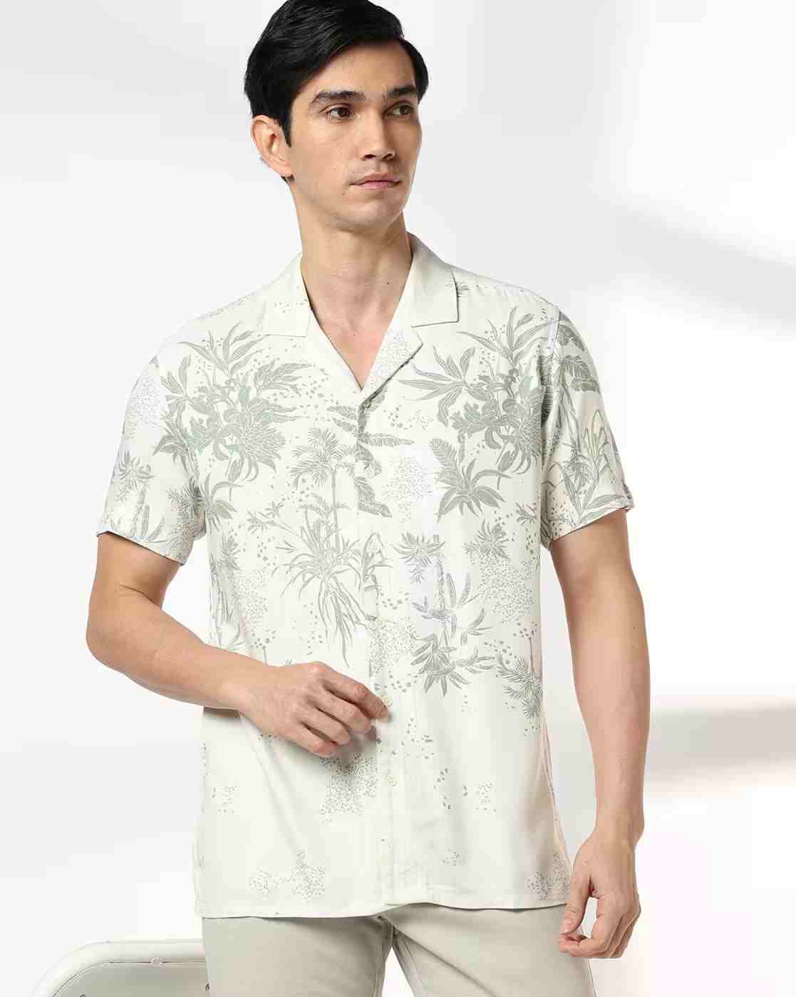 Men Printed Resort-Collar Casual Shirt