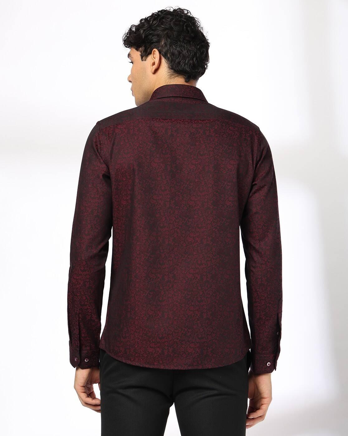 NETPLAY | Men Printed Slim Fit Cotton Shirt|2