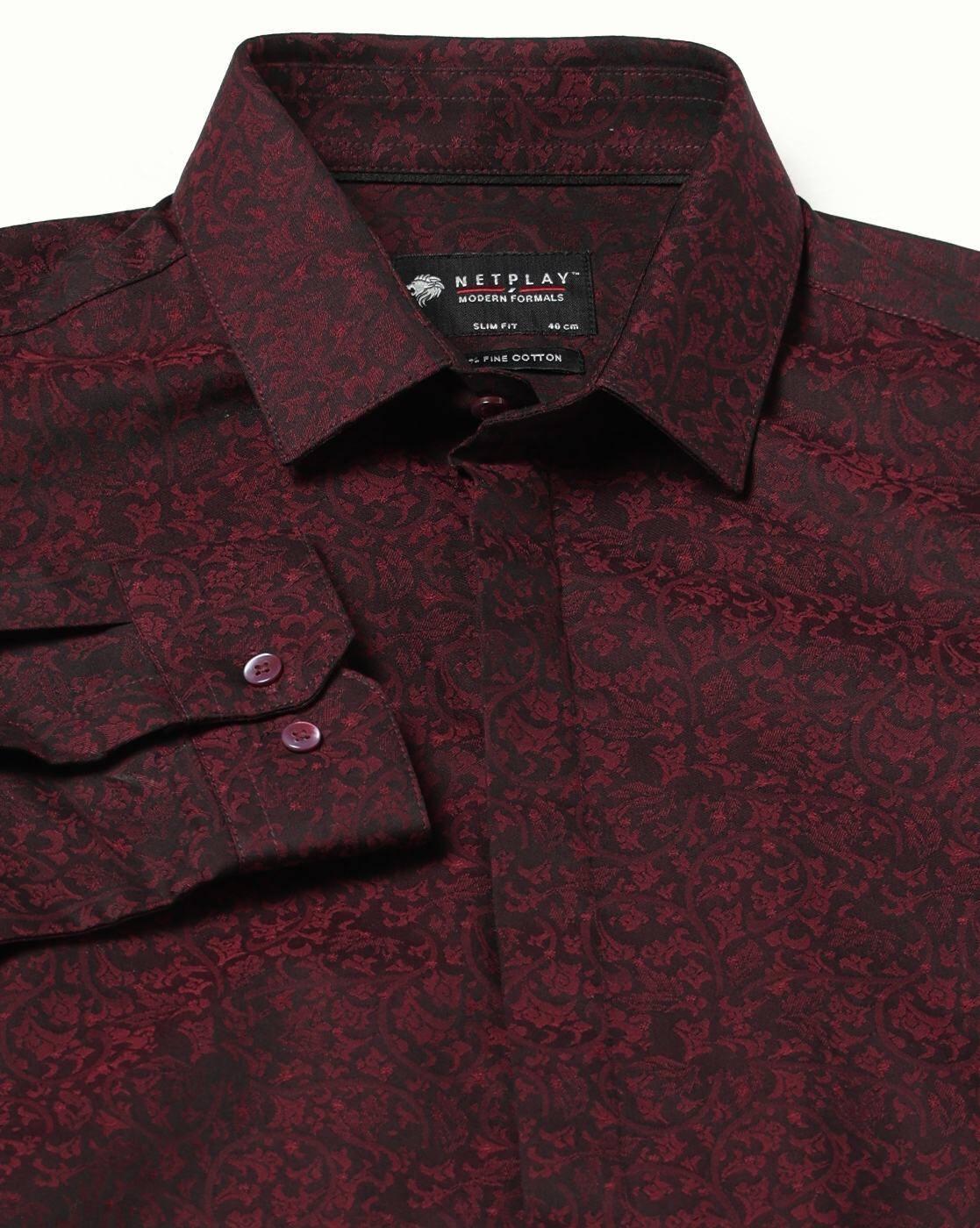 NETPLAY | Men Printed Slim Fit Cotton Shirt|5