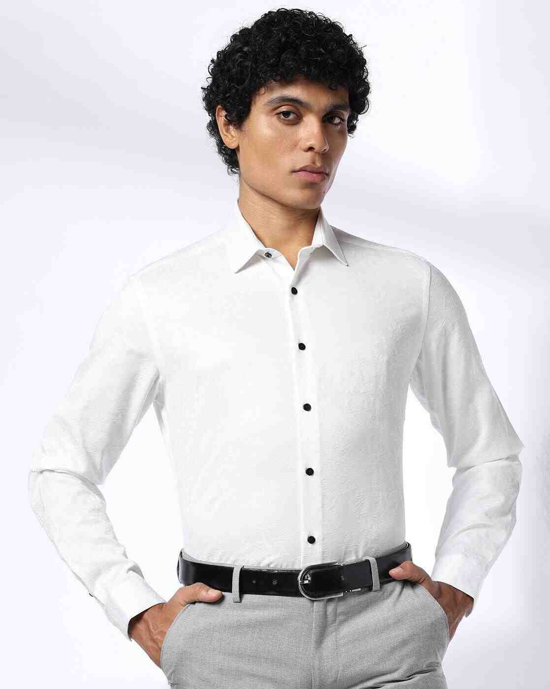 NETPLAY | Men Patterned Slim Fit Shirt|0