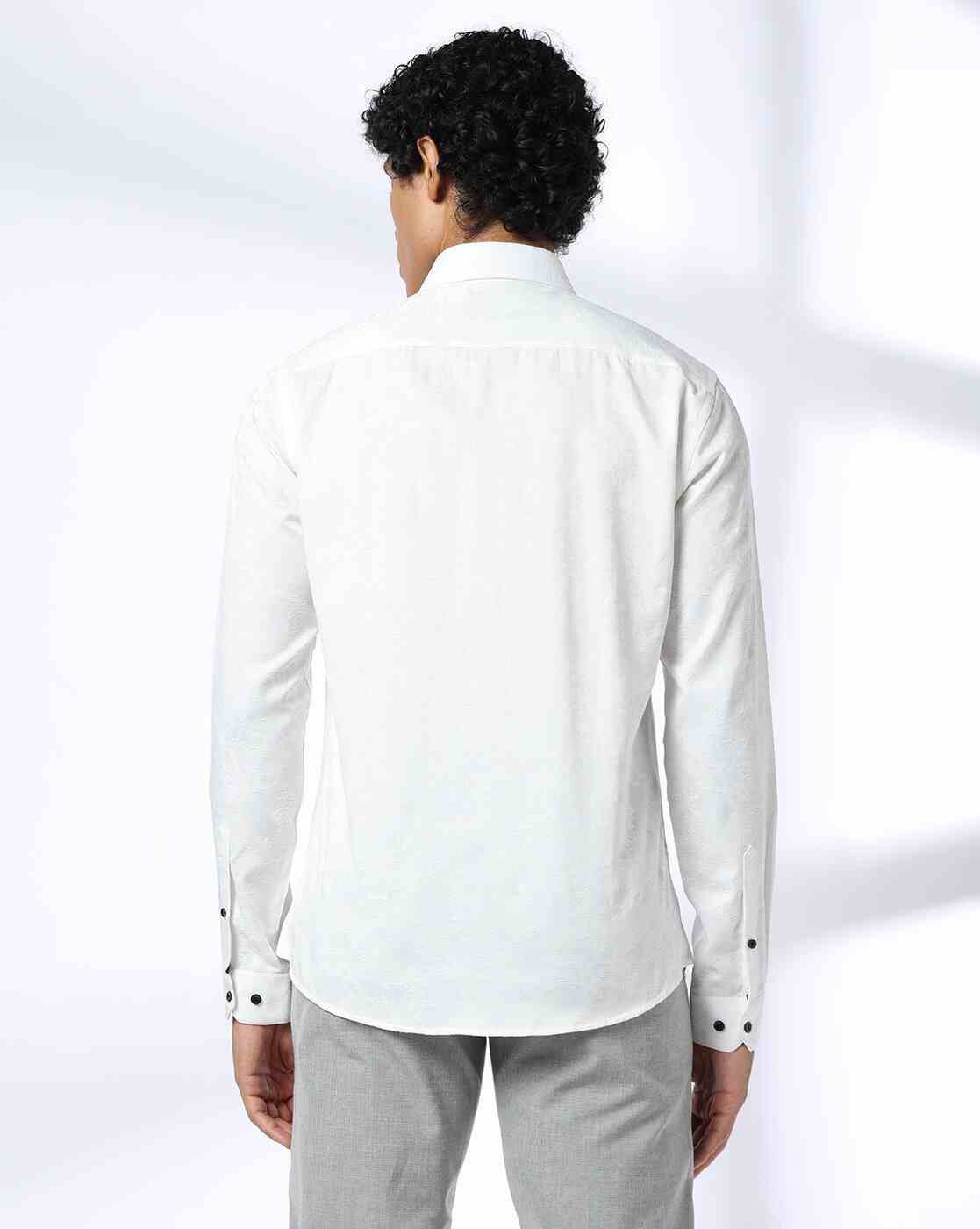 NETPLAY | Men Patterned Slim Fit Shirt|2