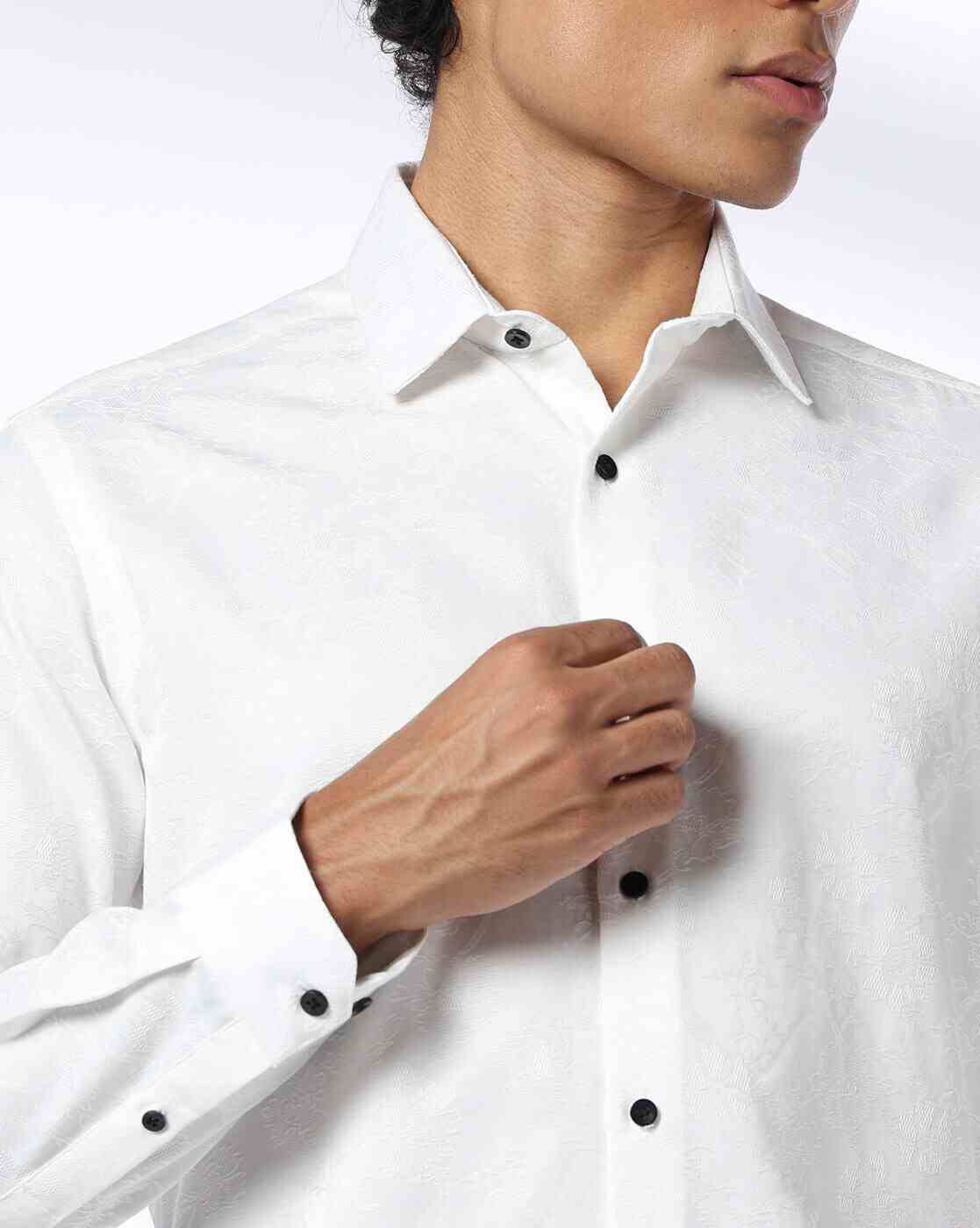 NETPLAY | Men Patterned Slim Fit Shirt|4