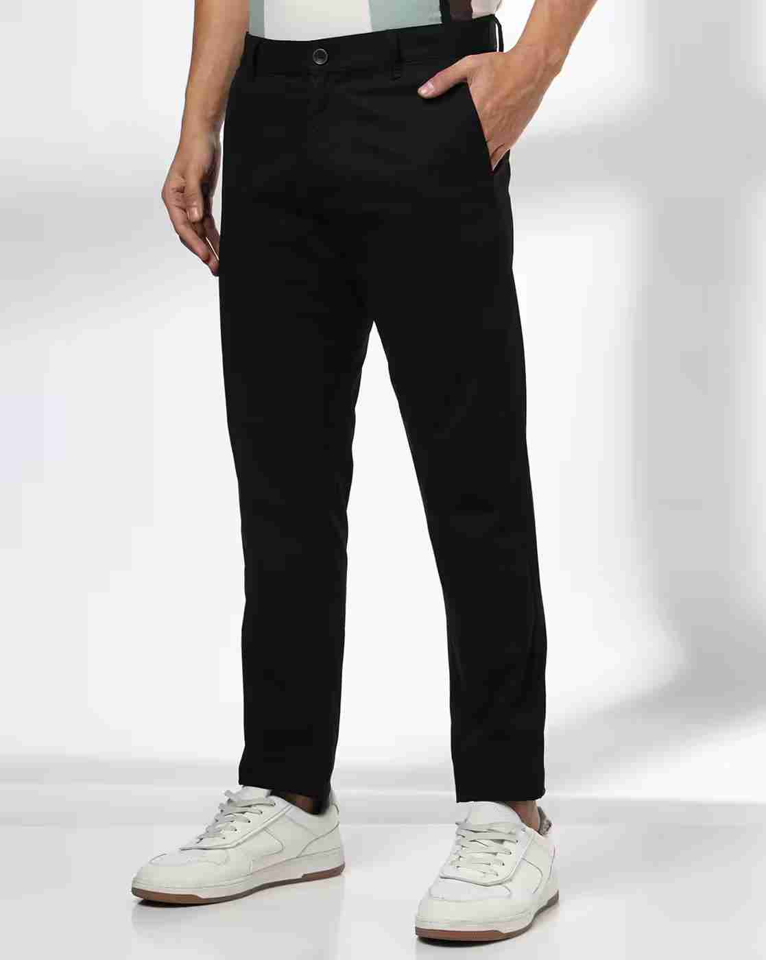 Men Slim Fit Flat-Front Chinos