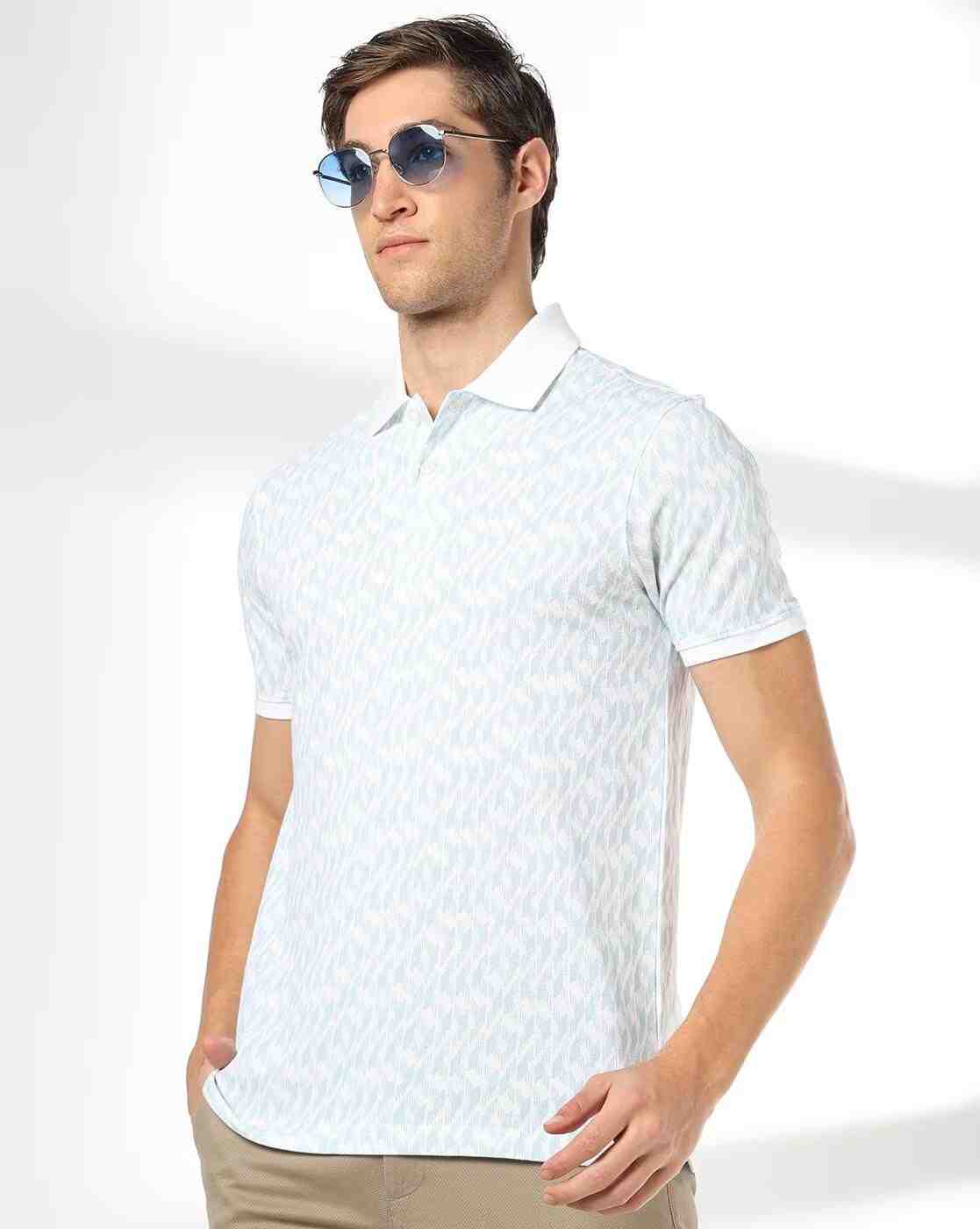 Men All-Over Print Slim Fit Polo T-Shirt