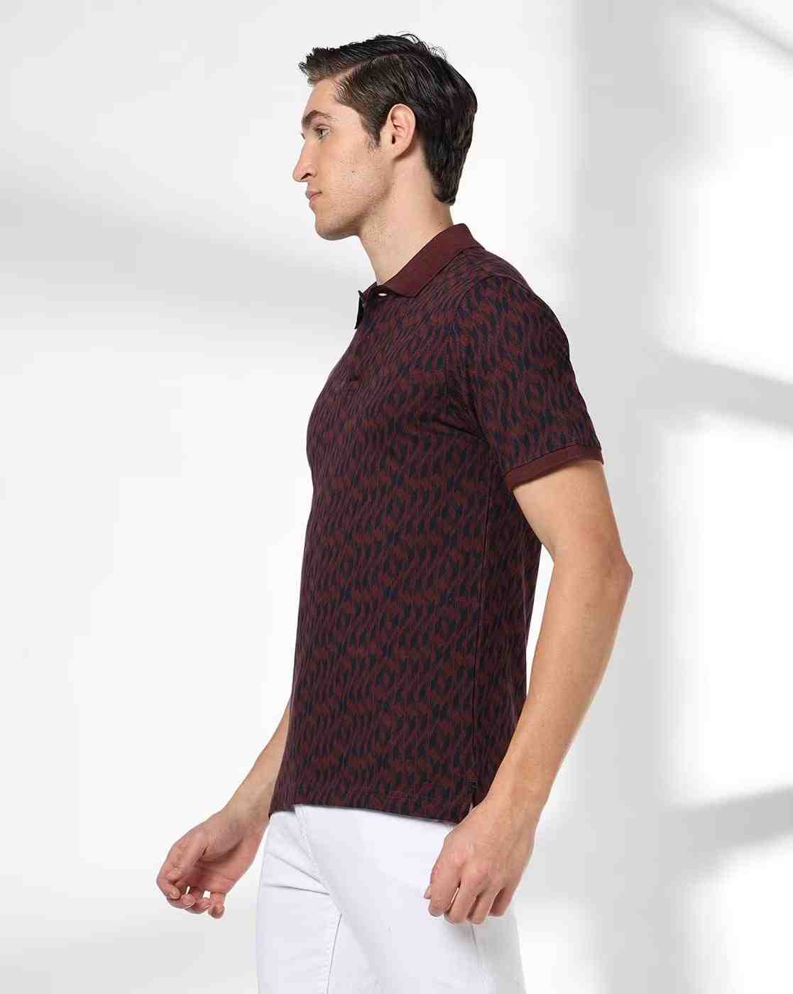 NETPLAY | Men All-Over Print Slim Fit Polo T-Shirt|1