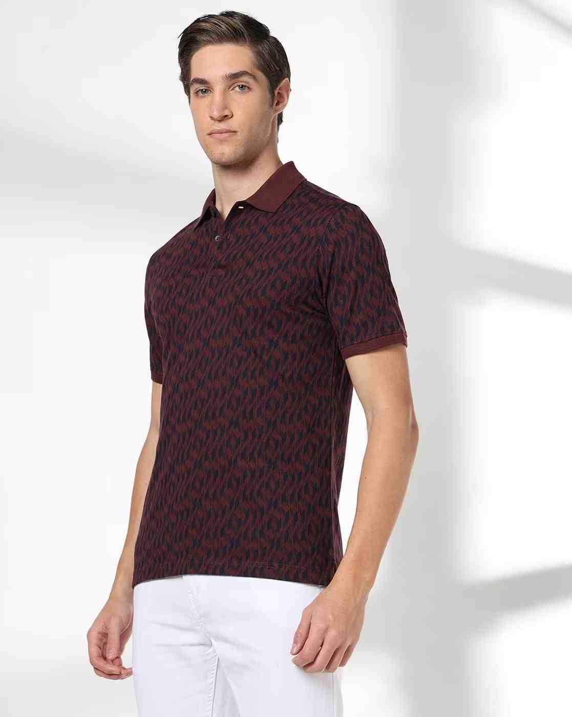 NETPLAY | Men All-Over Print Slim Fit Polo T-Shirt|3