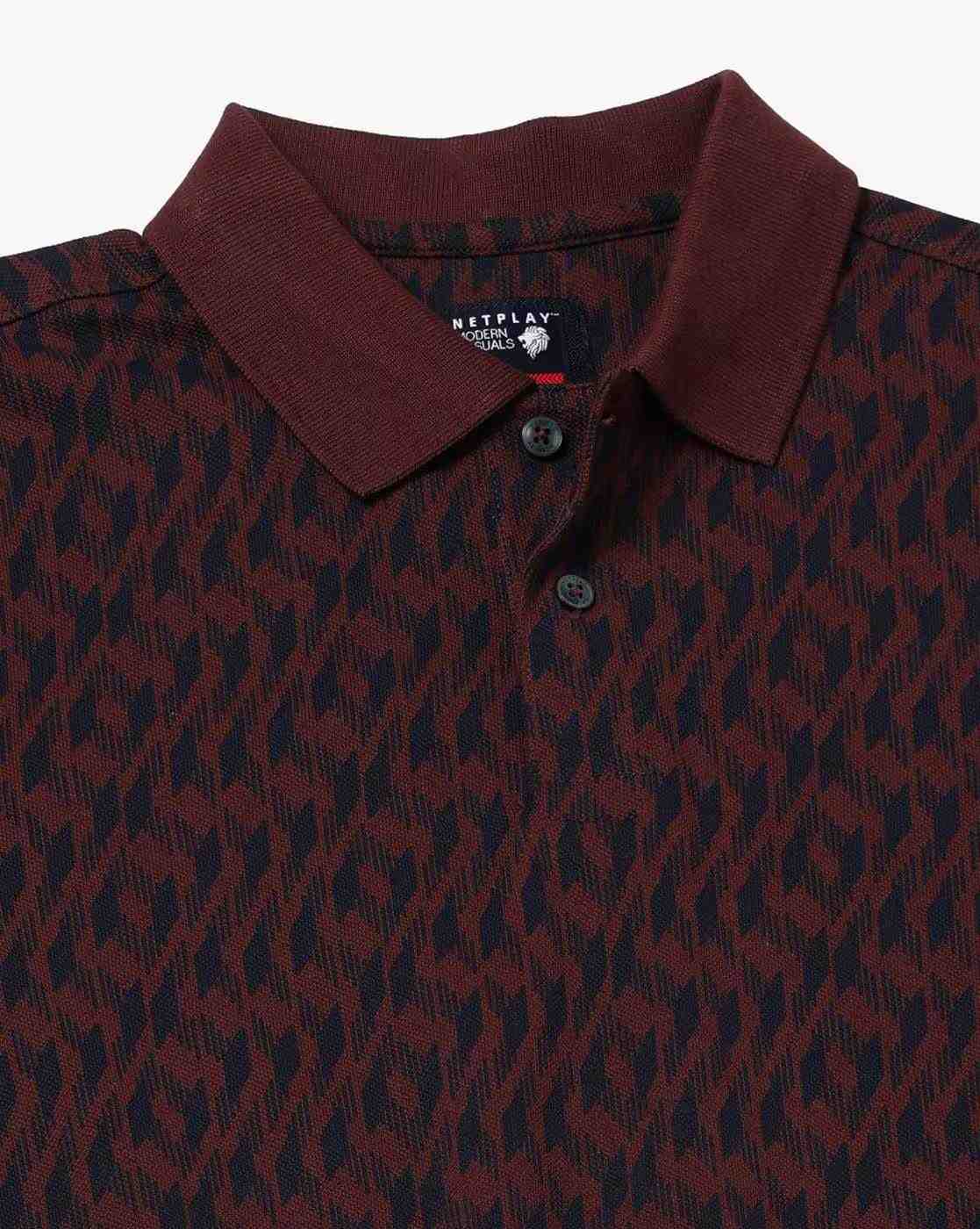NETPLAY | Men All-Over Print Slim Fit Polo T-Shirt|5
