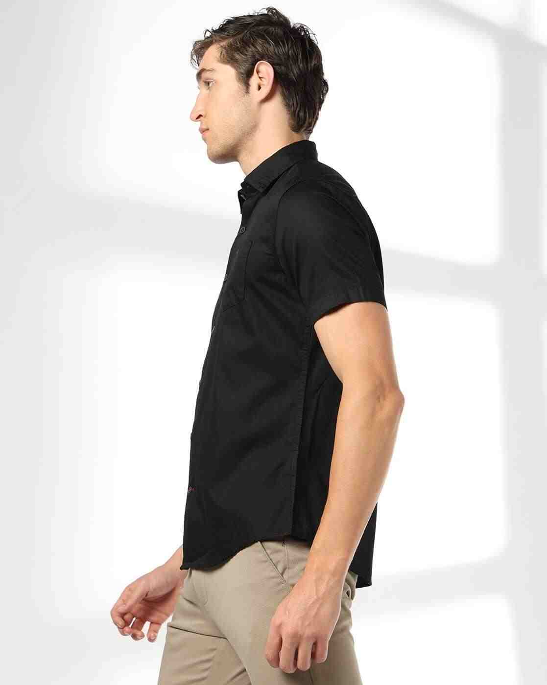 NETPLAY | Men Slim Fit Cotton Shirt with Patch Pocket|1