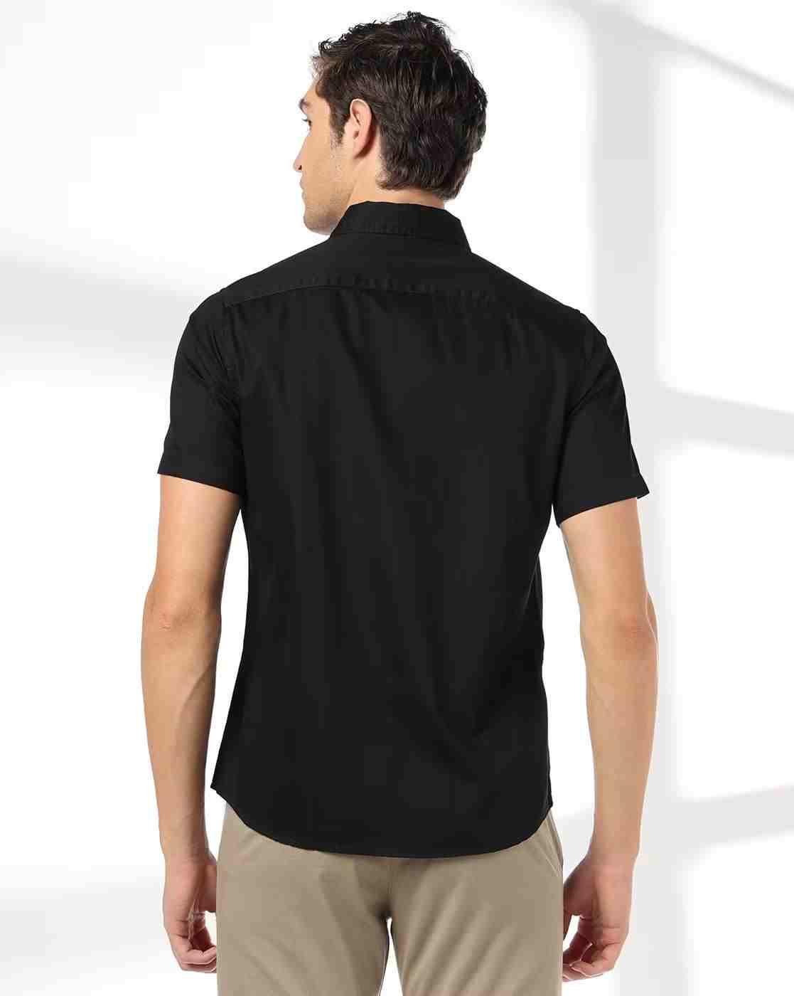 NETPLAY | Men Slim Fit Cotton Shirt with Patch Pocket|2