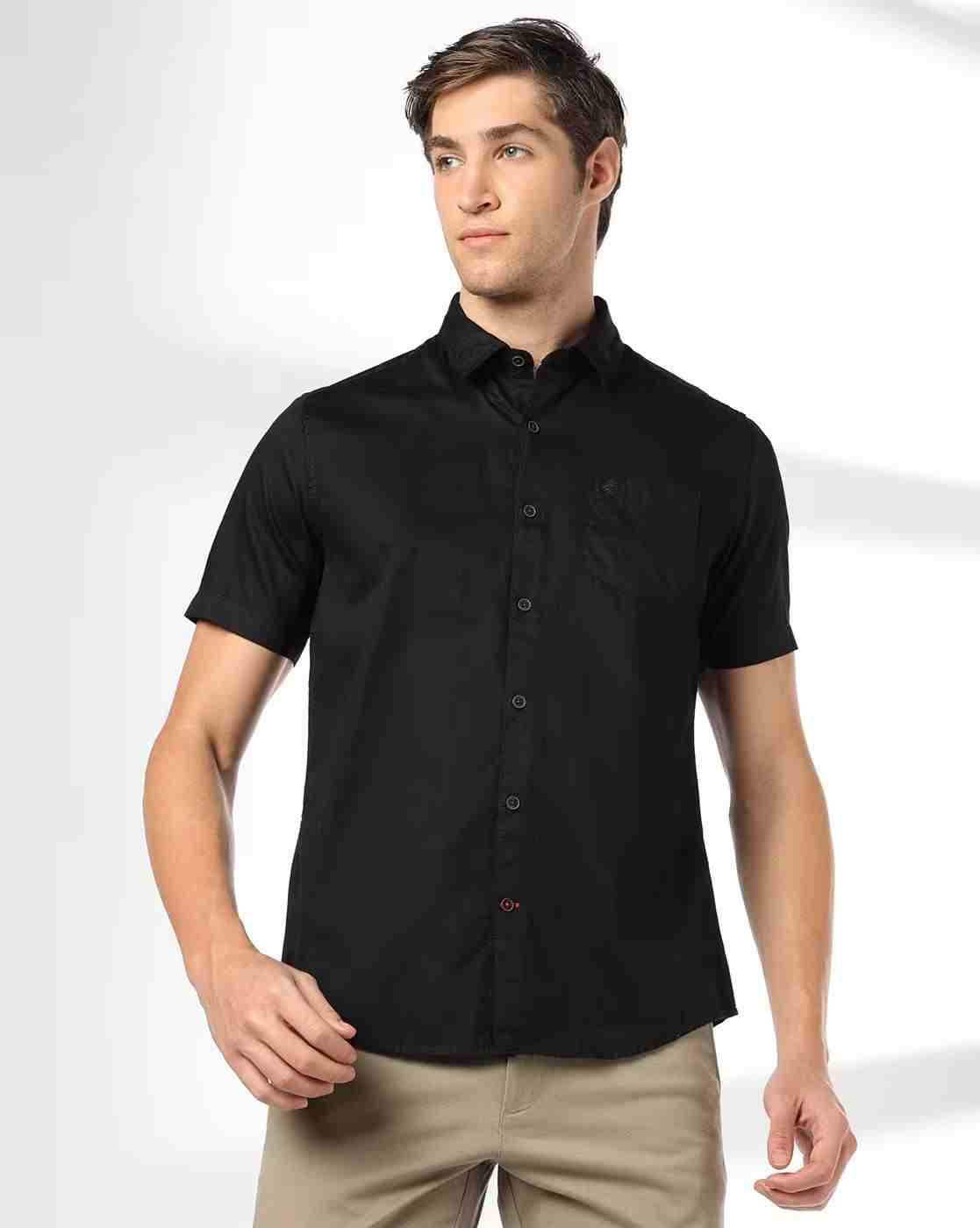 NETPLAY | Men Slim Fit Cotton Shirt with Patch Pocket|3
