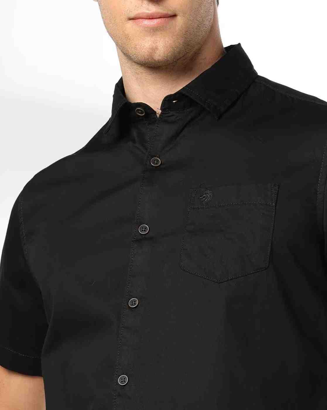 NETPLAY | Men Slim Fit Cotton Shirt with Patch Pocket|4