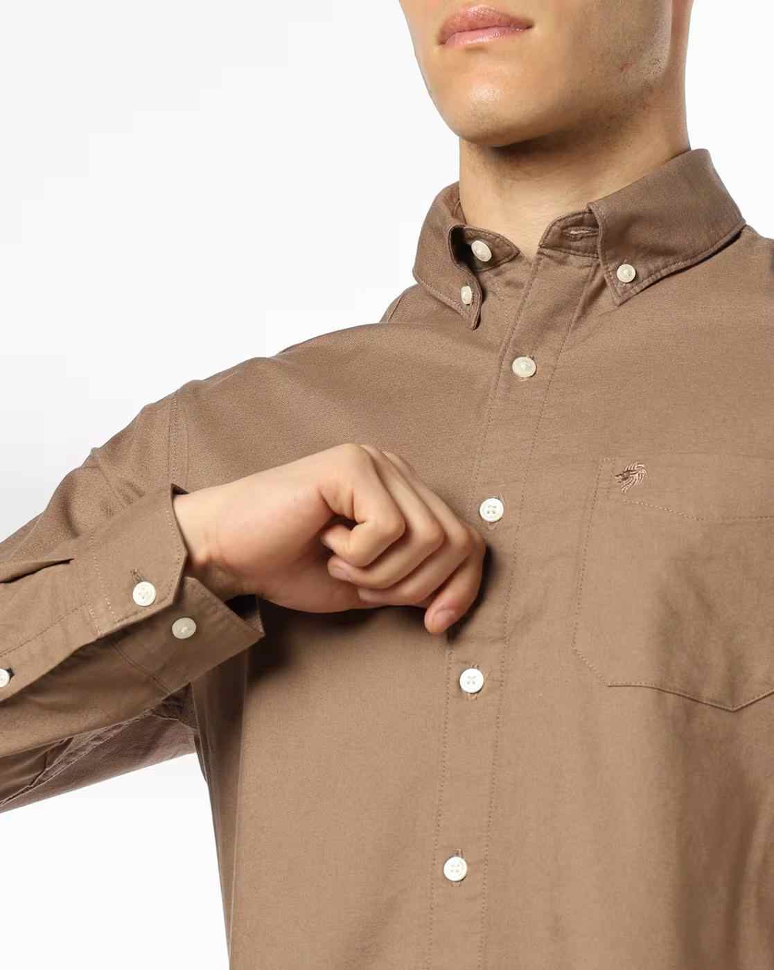 NETPLAY | Men Button-Down Collar Slim Fit Shirt|4