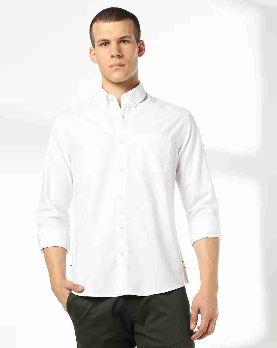 Men Button-Down Collar Slim Fit Shirt