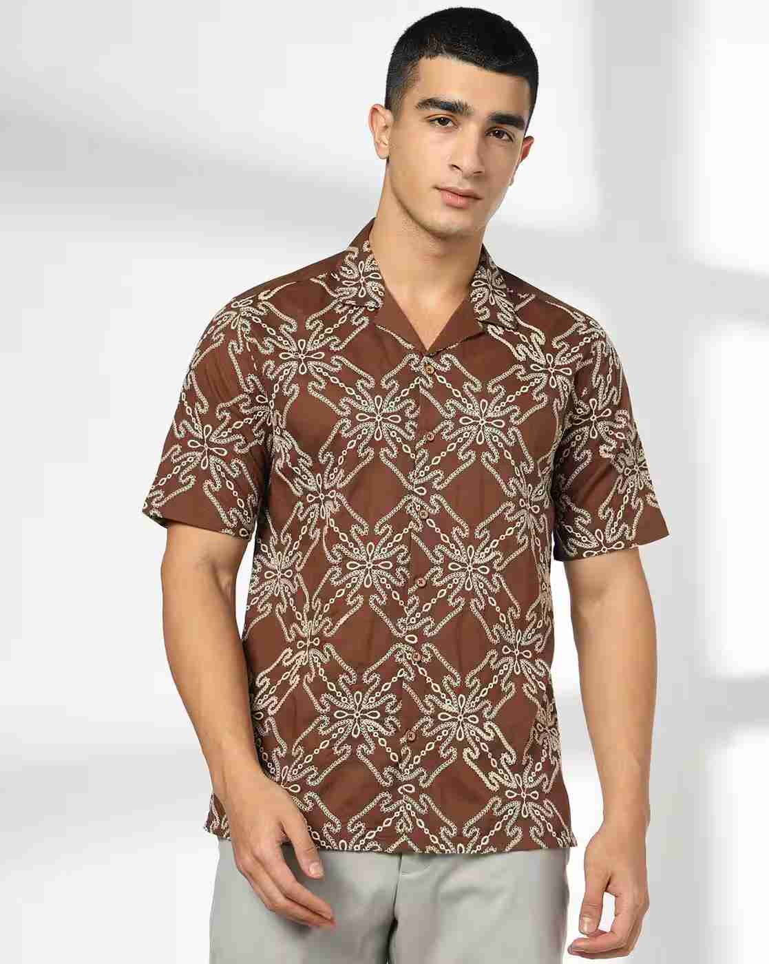 NETPLAY | Men Embroidered Slim Fit Shirt|0