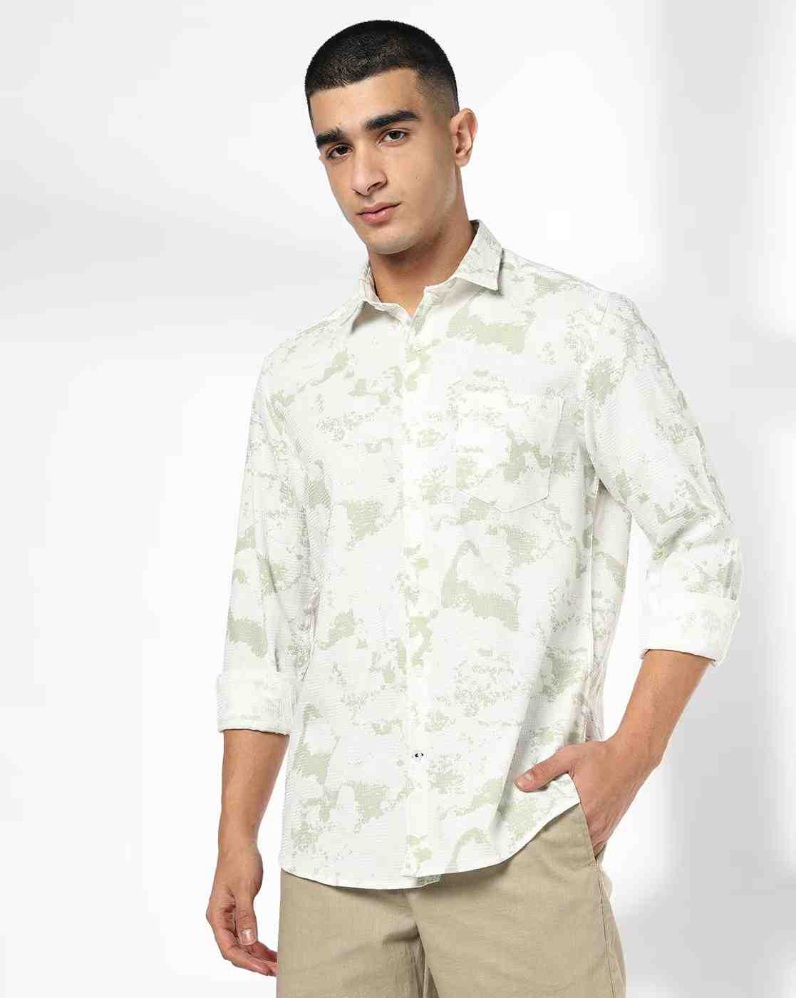 Men Printed Slim Fit Shirt