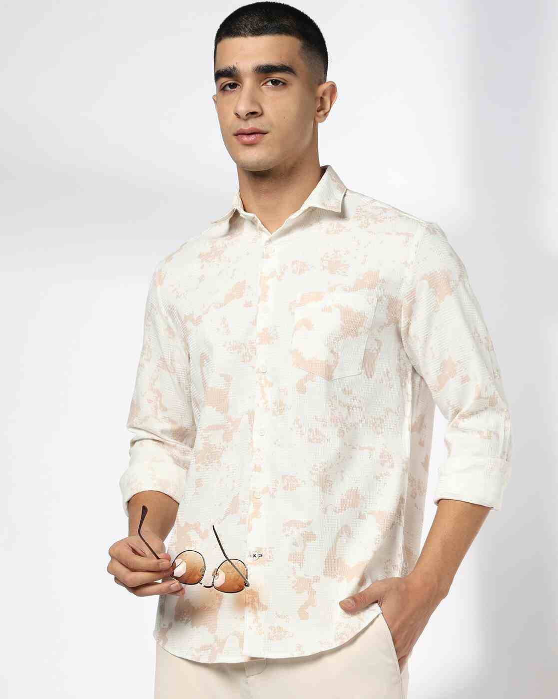 NETPLAY | Men Printed Slim Fit Shirt|0