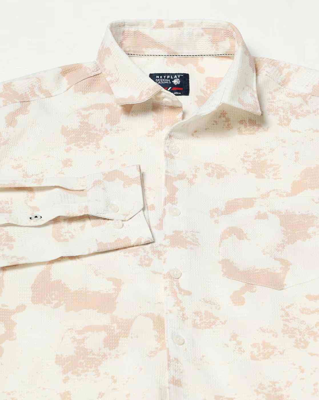 NETPLAY | Men Printed Slim Fit Shirt|6