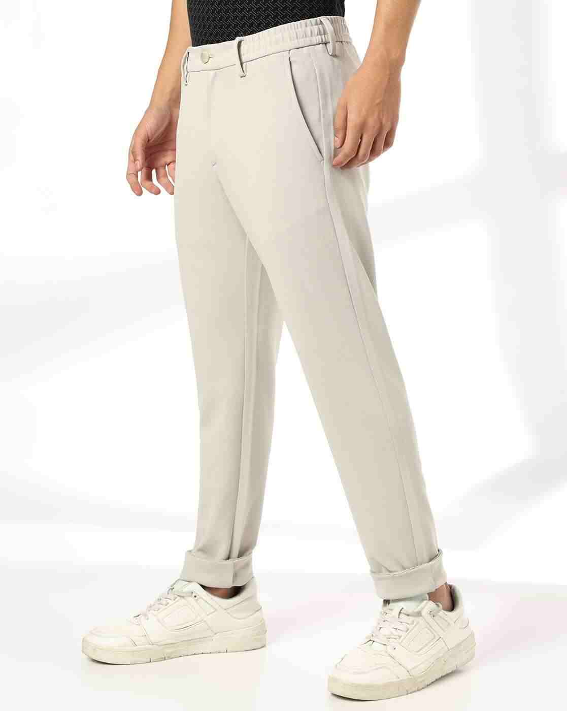 NETPLAY | Men Slim Fit Flat-Front Trousers|1