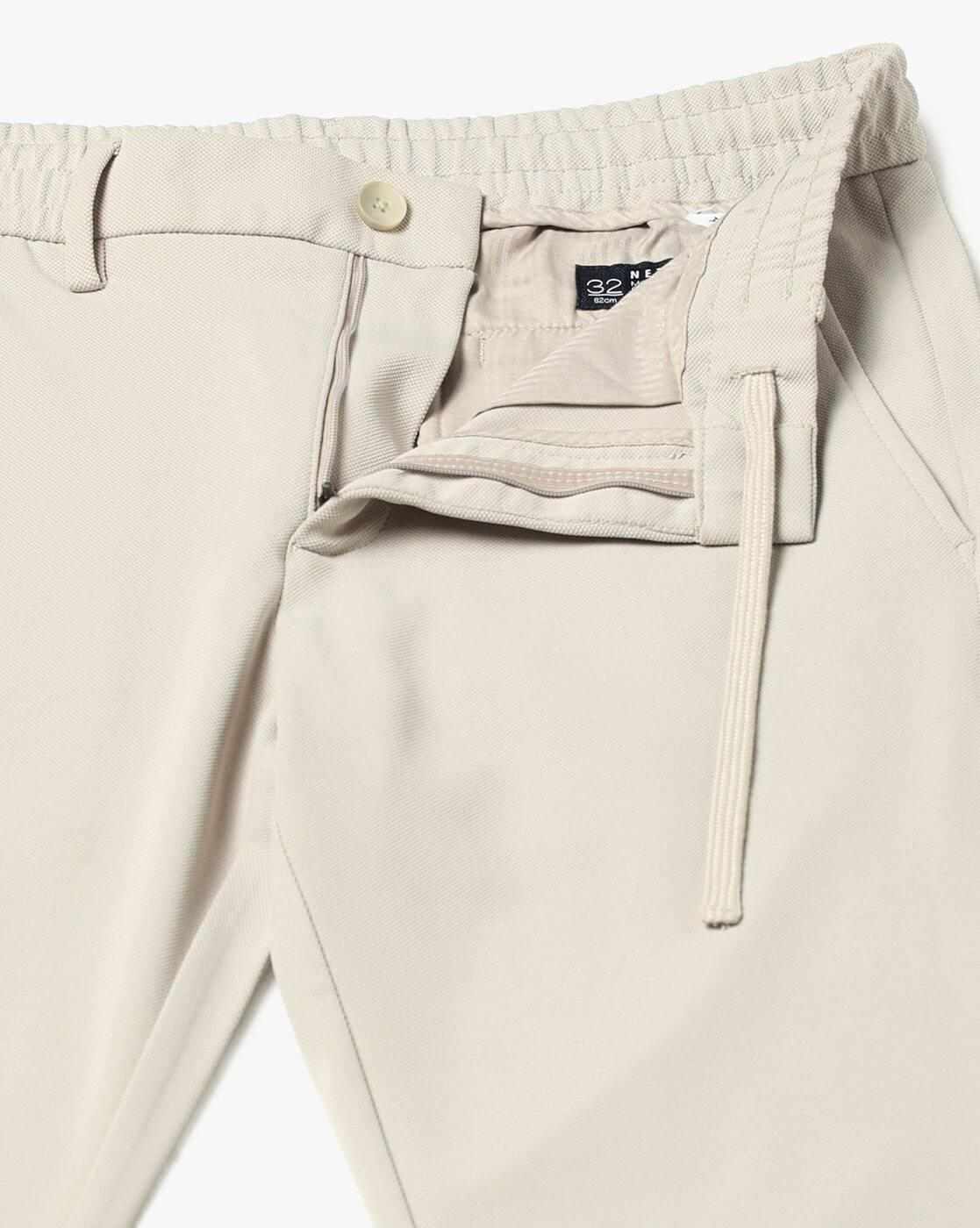 NETPLAY | Men Slim Fit Flat-Front Trousers|4