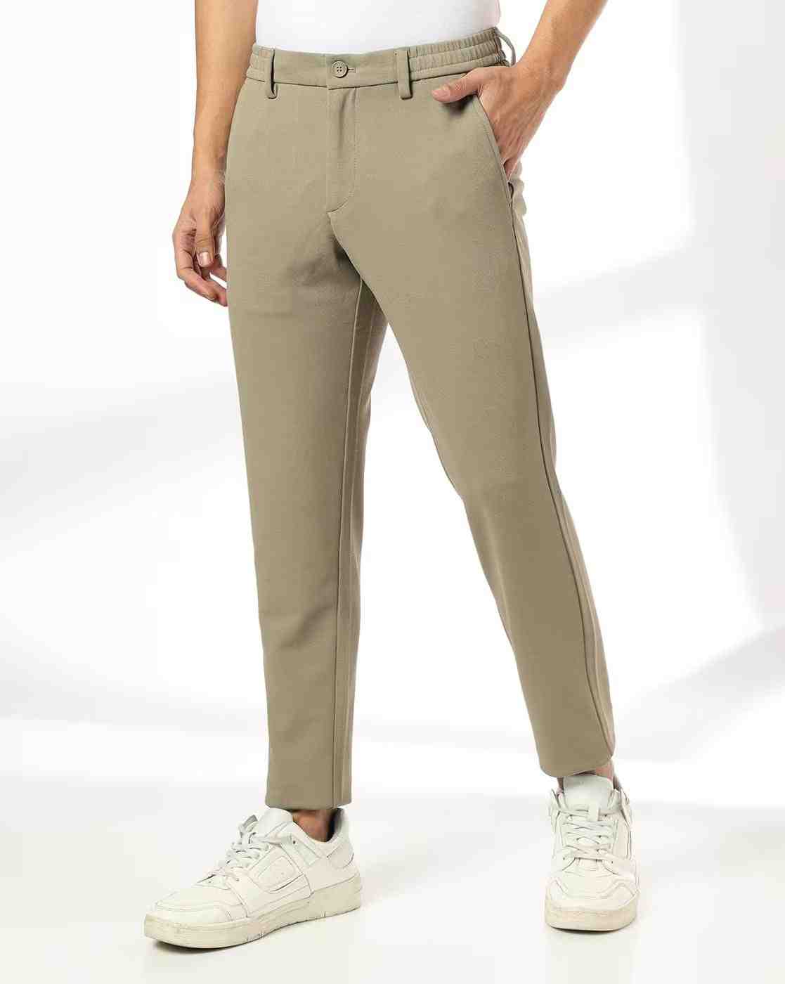 NETPLAY | Men Slim Fit Flat-Front Trousers|0