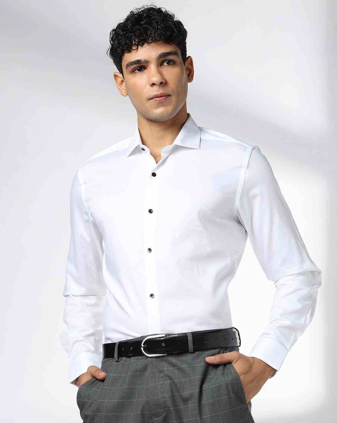 NETPLAY | Men Patterned Slim Fit Shirt|0