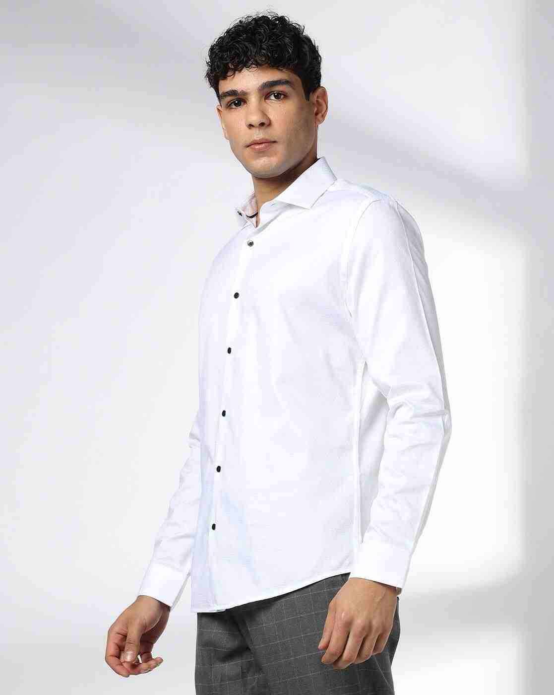 NETPLAY | Men Patterned Slim Fit Shirt|1