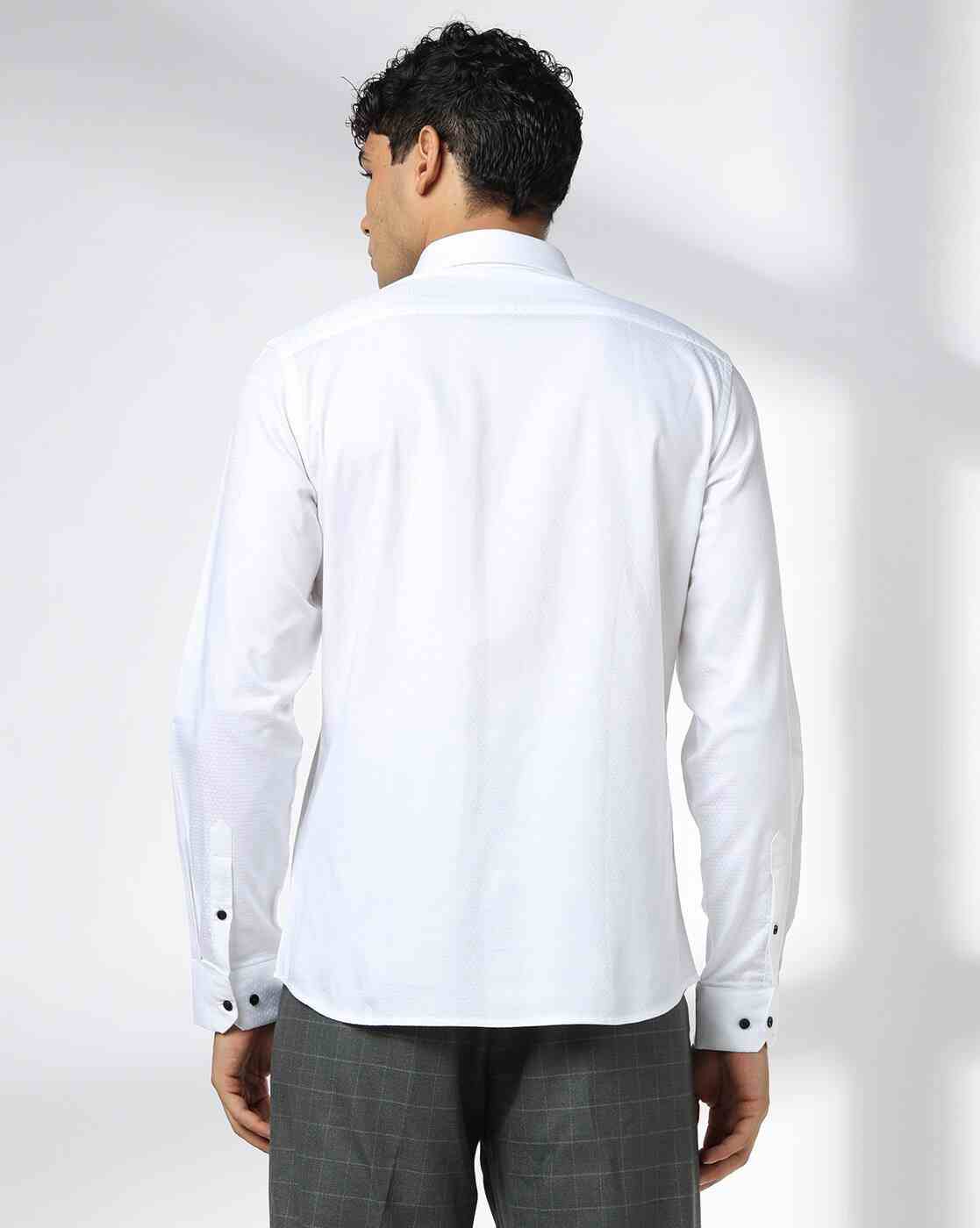 NETPLAY | Men Patterned Slim Fit Shirt|2