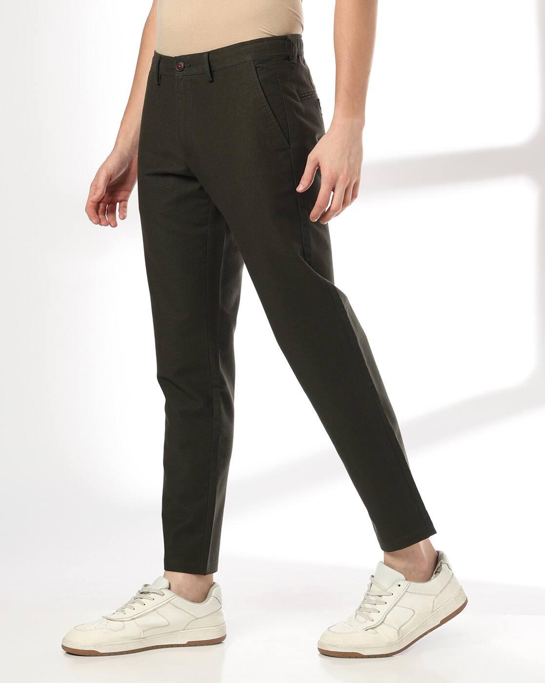 NETPLAY | Men Slim Fit Flat-Front Trousers|1