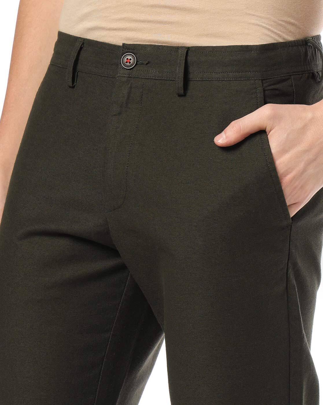 NETPLAY | Men Slim Fit Flat-Front Trousers|3