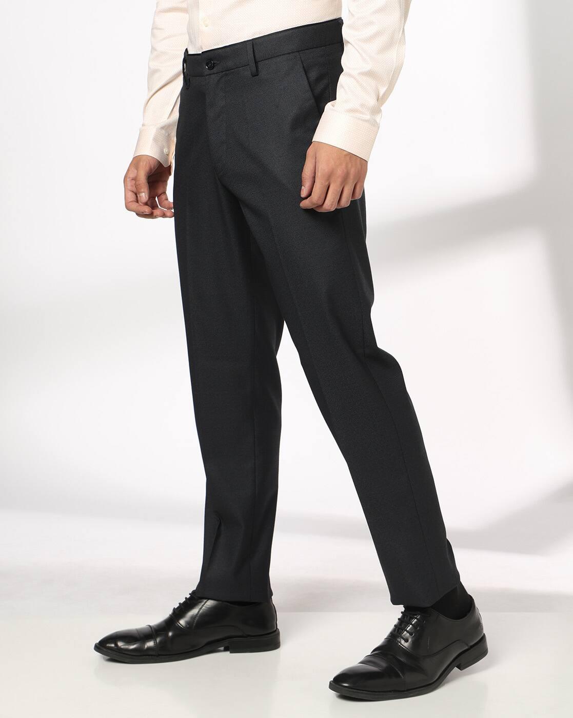 NETPLAY | Men Mid-Rise Slim Fit Trousers|1