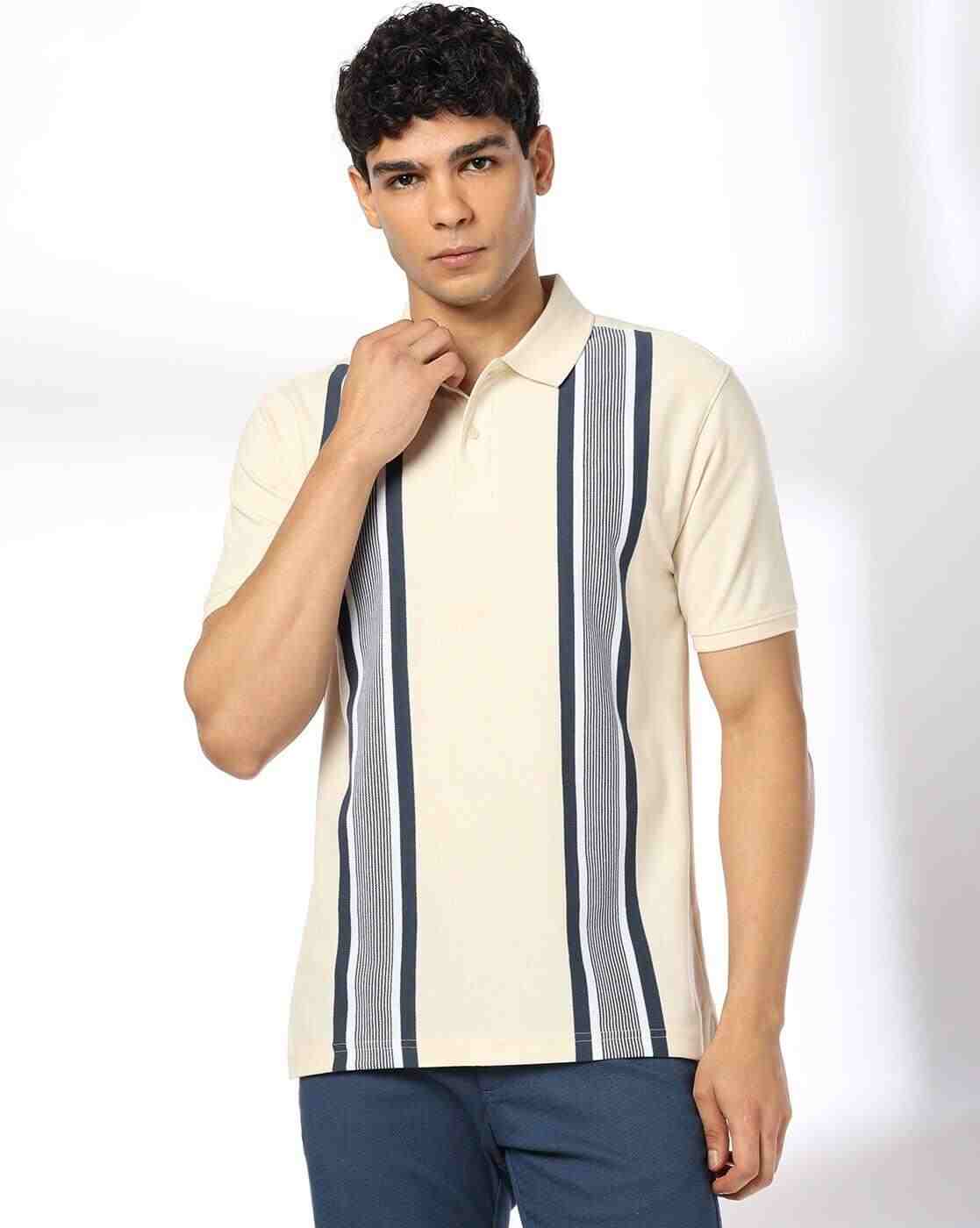 NETPLAY | Men Striped Slim Fit Polo T-Shirt|3