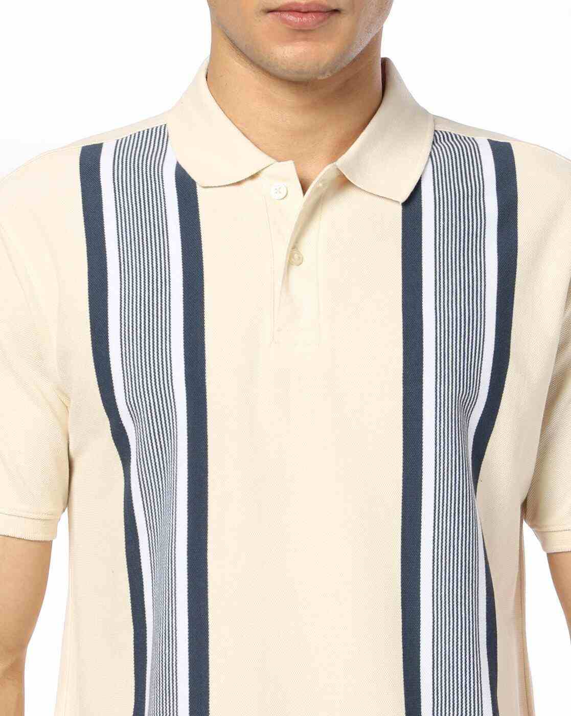 NETPLAY | Men Striped Slim Fit Polo T-Shirt|4