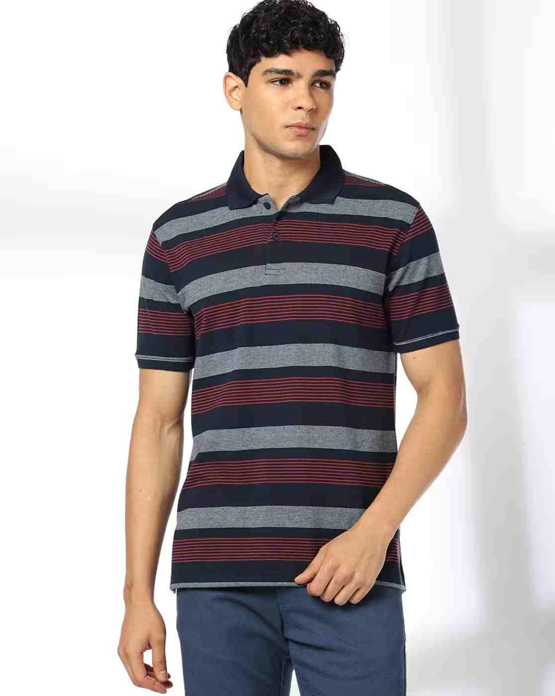 NETPLAY | Men Striped Slim Fit Polo T-Shirt|0