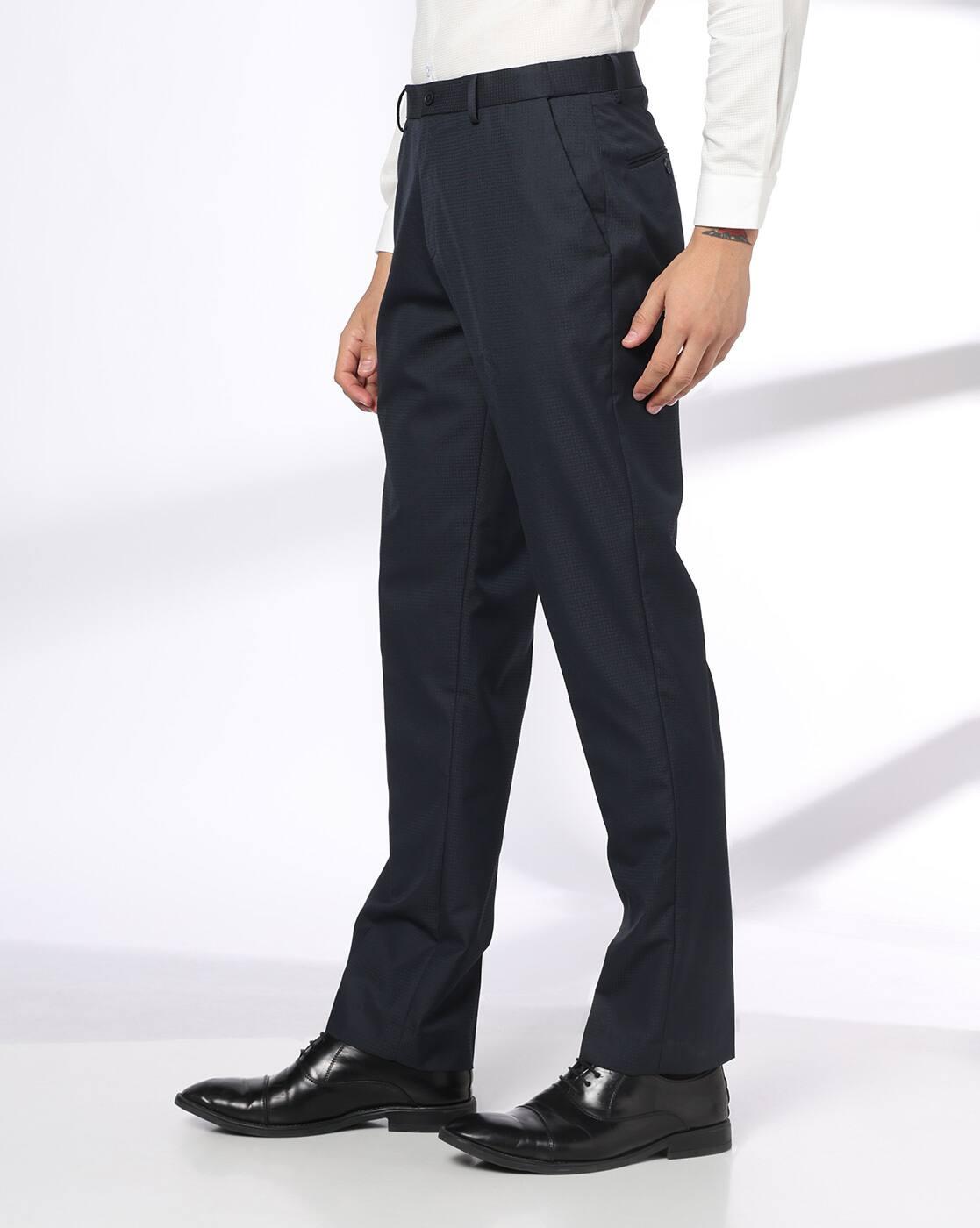 NETPLAY | Men Slim Fit Flat-Front Trousers|1