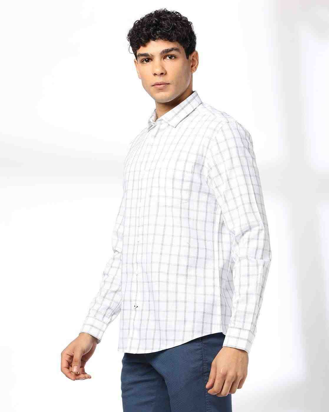 NETPLAY | Men Checked Slim Fit Cotton Shirt|1
