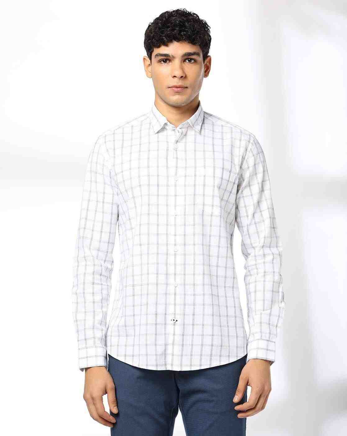 NETPLAY | Men Checked Slim Fit Cotton Shirt|3