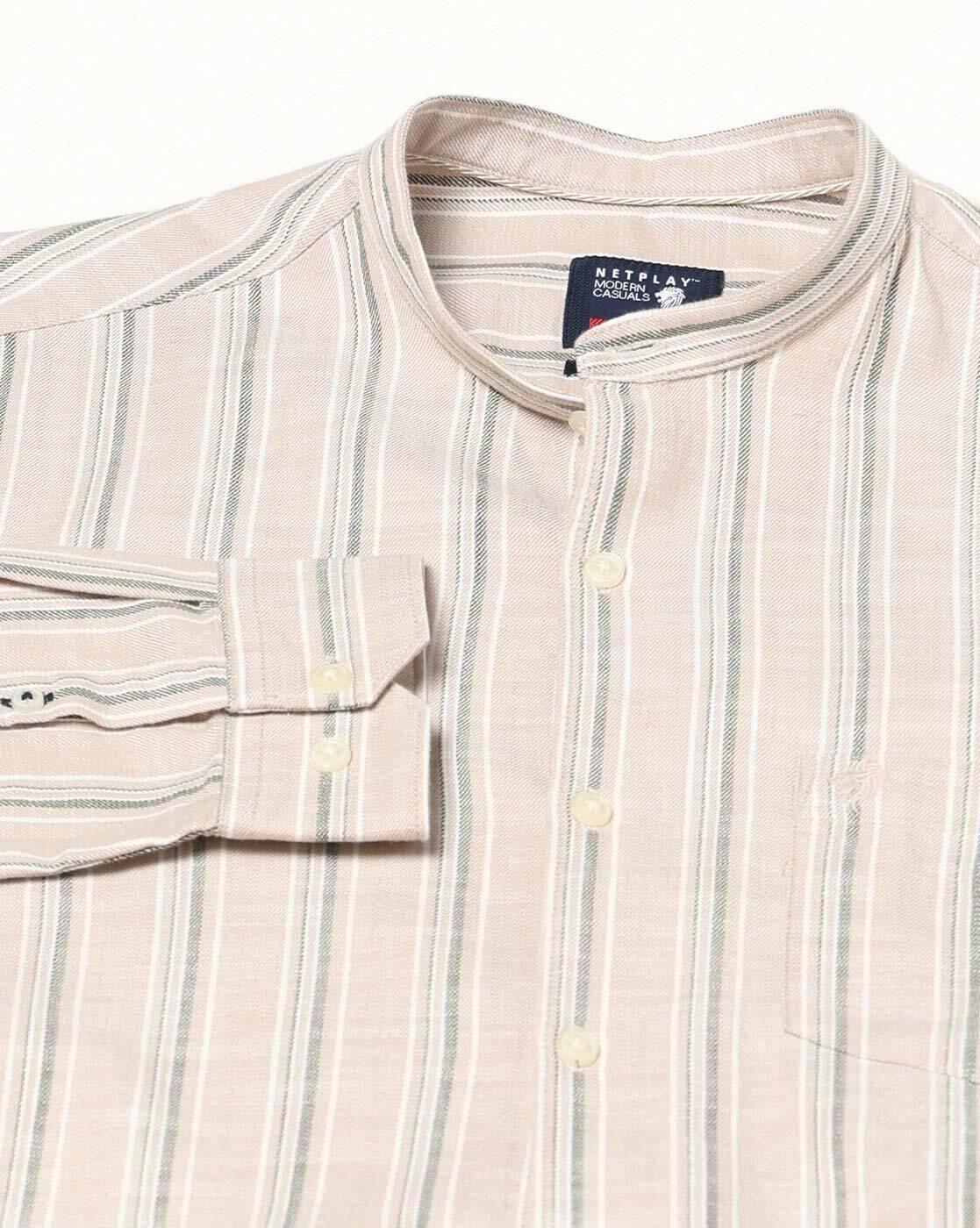 NETPLAY | Men Stripes Slim Fit Classic Shirt|5