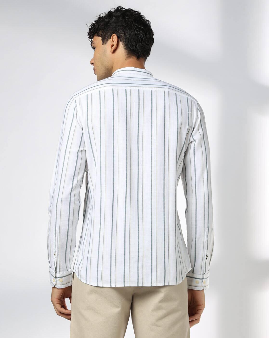 NETPLAY | Men Stripes Slim Fit Classic Shirt|1