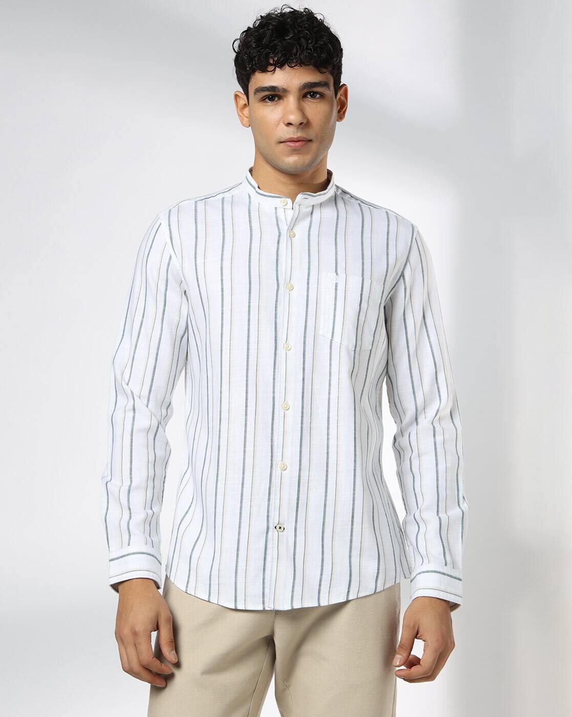 NETPLAY | Men Stripes Slim Fit Classic Shirt|2