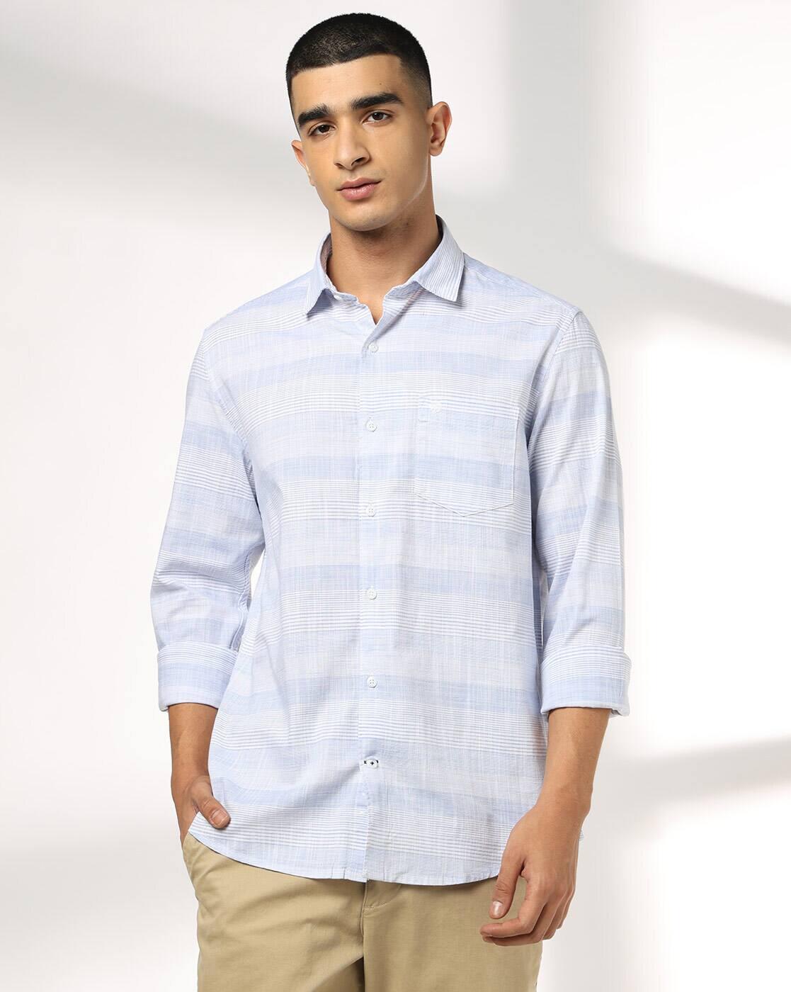 NETPLAY | Men Striped Slim Fit Full Sleeve Shirt|0