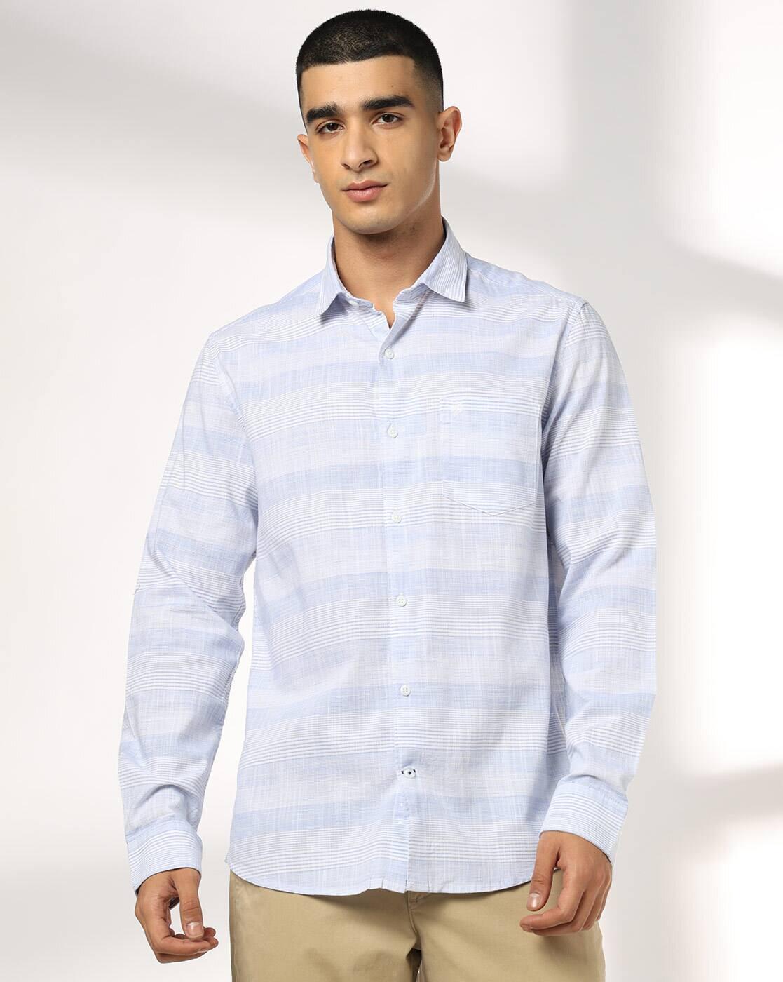 NETPLAY | Men Striped Slim Fit Full Sleeve Shirt|3
